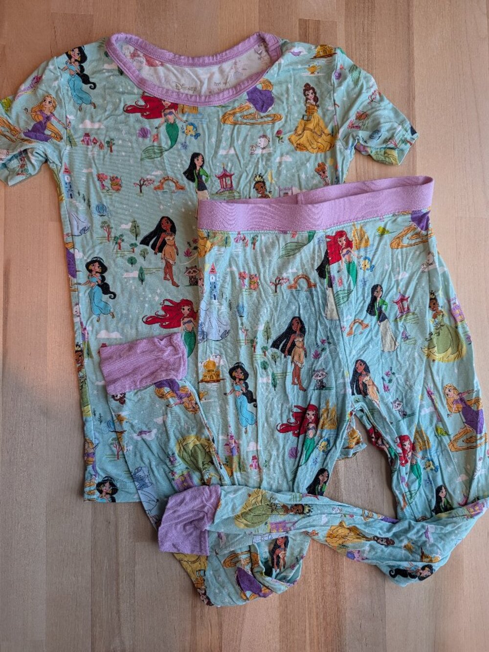 Little Sleepies Pajamas 2 Piece Short Sleeve Set - 5 / 6 Disney Princess Dreams